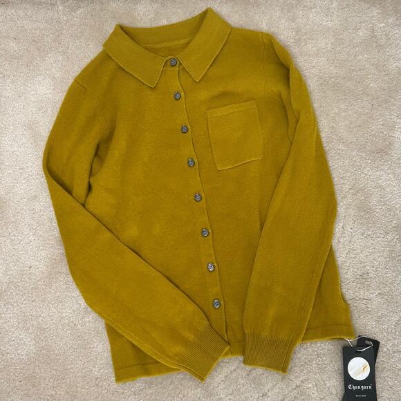 Mustard Yellow Women's Crew Neck Sweater - Picture 6 of 11